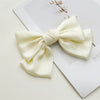 Women's Doublelayer Cloth Large Bow Spring Clip Hair Accessory With Seiko Design