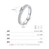 Women's Doublelayer Geometric S925 Sterling Silver Ring With Micro Inlay Highend Jewelry