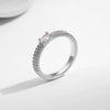 Women's Doublelayer Geometric S925 Sterling Silver Ring With Micro Inlay Highend Jewelry