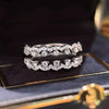 Women's Doublelayer Geometric Zircon Copper Ring Jewelry