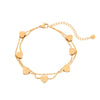 Women's Doublelayer Love Titanium Steel And Stainless Steel Bracelet With Geometric Design And Electroplating Treatment Fashion Style