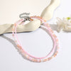 Women's Doublelayer Stacked Artificial Crystal Necklace With Geometric Styling And Electroplating Treatment And Ball Chain