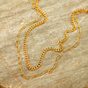 Women's Doublelayer Stainless Steel Geometric Clavicle Chain Necklace With Electroplating