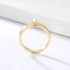 Women's Doublelayered Pearl Ring 925 Silver Geometric Style Set With Pearls