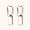 Women's Doublering Moissanite S925 Silver Tassel Earrings With Geometric Design And Electroplating
