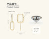 Women's Doublering Moissanite S925 Silver Tassel Earrings With Geometric Design And Electroplating