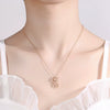 Women's Dream Catcher Leaf Pendant Necklace In Environmental Protection Copper With Cross Chain Light Luxury Minimalist Jewelry