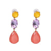 Womens Drop Shaped Rhinestone Alloy Earrings Nhjj138015