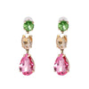 Womens Drop Shaped Rhinestone Alloy Earrings Nhjj138015