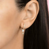 Women's Dropshaped Geometric S925 Silver Needle Copper Earrings With Gold Inlaid