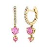 Women's Dropshaped Geometric S925 Silver Needle Copper Earrings With Gold Inlaid