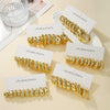 Women's Dropshaped Geometric Twist Electroplated Ccb Earrings Set