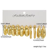 Women's Dropshaped Geometric Twist Electroplated Ccb Earrings Set