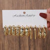 Women's Dropshaped Geometric Twist Electroplated Ccb Earrings Set