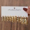 Women's Dropshaped Geometric Twist Electroplated Ccb Earrings Set