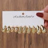 Women's Dropshaped Geometric Twist Electroplated Ccb Earrings Set
