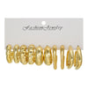 Women's Dropshaped Geometric Twist Electroplated Ccb Earrings Set