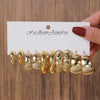 Women's Dropshaped Geometric Twist Electroplated Ccb Earrings Set