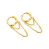 Women's Ear Chain Earrings Copper Geometric Circle Style