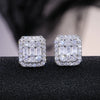 Women's Earrings Copper Geometric Diamond Inlaid