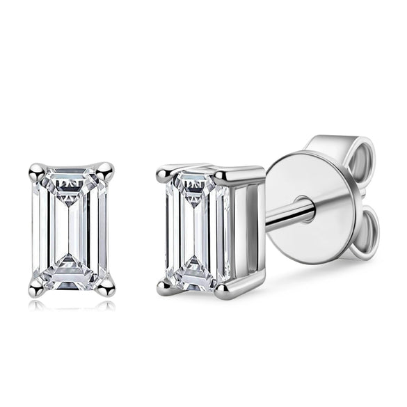 Women's Earrings S925 Sterling Silver Mosan Diamond Geometric Electroplating