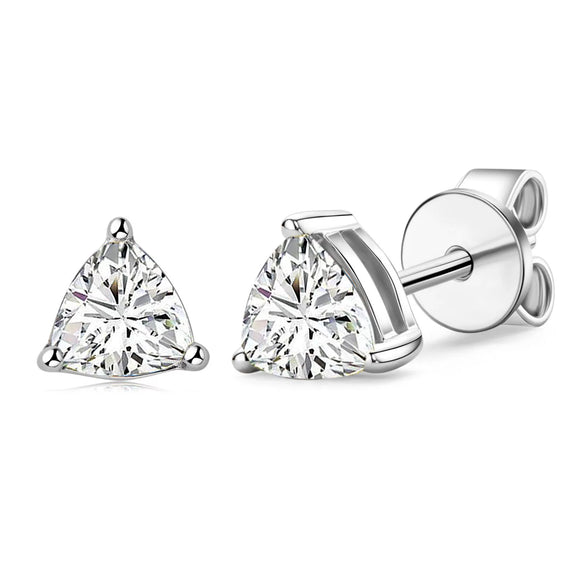 Women's Earrings S925 Sterling Silver Mosan Diamond Geometric Electroplating