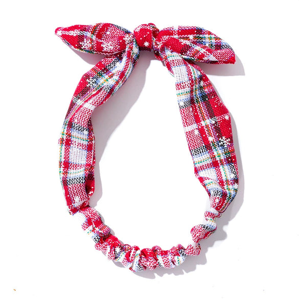 Women's Elastic Cloth Rabbit Ears Headbands Geometric Style For Christmas