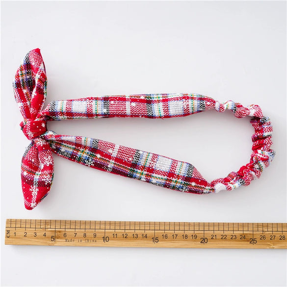 Women's Elastic Cloth Rabbit Ears Headbands Geometric Style For Christmas