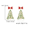 Women's Electroplated Alloy Christmas Tree Bell Drop Earrings Festive Holiday Jewelry