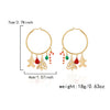 Women's Electroplated Alloy Christmas Tree Bell Drop Earrings Festive Holiday Jewelry
