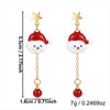 Women’s Electroplated Alloy Christmas Tree Drop Earrings With Cute Ghost And Crown Design And Stainless Steel Posts