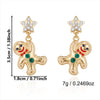 Women’s Electroplated Alloy Christmas Tree Drop Earrings With Cute Ghost And Crown Design And Stainless Steel Posts