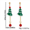 Women’s Electroplated Alloy Christmas Tree Drop Earrings With Cute Ghost And Crown Design And Stainless Steel Posts