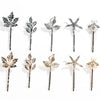 Women’s Electroplated Alloy Hair Clip With Bee Leaf And Ocean Shell Motifs For Side Bang Styling