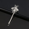 Women’s Electroplated Alloy Hair Clip With Bee Leaf And Ocean Shell Motifs For Side Bang Styling