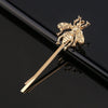 Women’s Electroplated Alloy Hair Clip With Bee Leaf And Ocean Shell Motifs For Side Bang Styling