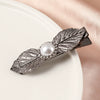 Women’s Electroplated Alloy Hair Clip With Bee Leaf And Ocean Shell Motifs For Side Bang Styling