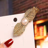 Women’s Electroplated Alloy Hair Clip With Bee Leaf And Ocean Shell Motifs For Side Bang Styling