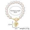 Women's Electroplated Alloy Multilayer Pearl Irregular Geometry Bracelet