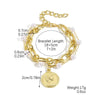 Women's Electroplated Alloy Multilayer Pearl Irregular Geometry Bracelet