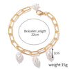 Women's Electroplated Alloy Multilayer Pearl Irregular Geometry Bracelet