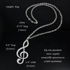 Women's Electroplated Alloy Note Pendant Necklace With Iron Chain Bridal Party Sweater Chain Jewelry