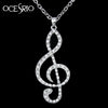 Women's Electroplated Alloy Note Pendant Necklace With Iron Chain Bridal Party Sweater Chain Jewelry