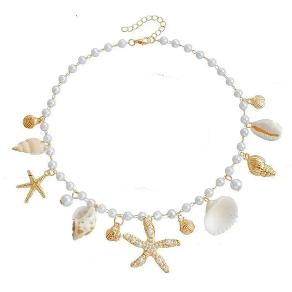 Women's Electroplated Alloy Starfish Pendant Necklace With Regular Chain Casual Minimalist Style