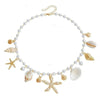 Women's Electroplated Alloy Starfish Pendant Necklace With Regular Chain Casual Minimalist Style