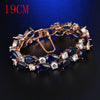 Women's Electroplated Copper Bracelet With Crystal And Colorful Zircon Drop Shape Floral Fashion Jewelry