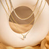 Women's Electroplated Copper Choker Necklace With Geometric Round And Square Zircon Pendant Versatile Fashion Jewelry Gift