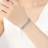 Women's Electroplated Copper Crystal Wheat Bracelet With Horse Eye Zircon And Geometric Leaf Detail Fashion Jewelry