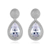 Women's Electroplated Copper Drop Earrings With Microinlaid Zircon Fashion Jewelry For Wholesale