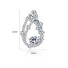 Women's Electroplated Copper Drop Earrings With Zircon Accents Elegant Fashion Jewelry
